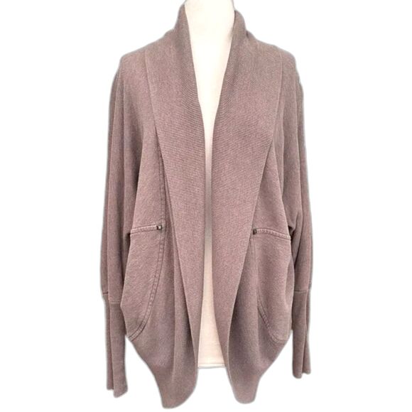 Aritzia Wilfred Women's Brown Diderot Oversize Studded Cocoon Sweater Size M - Picture 2 of 7